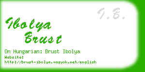 ibolya brust business card